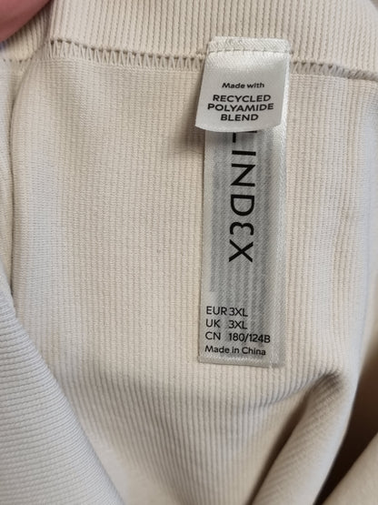 Kremhvit treningstights - 3XL