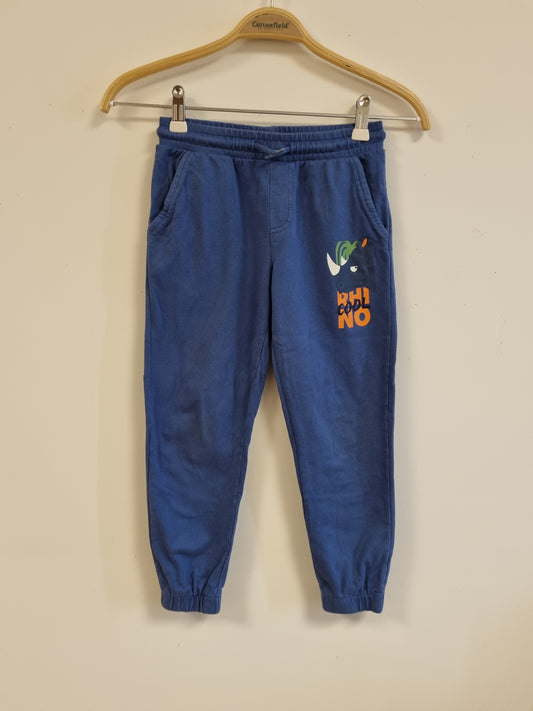 Blå joggebukse med neshornmotiv - 122