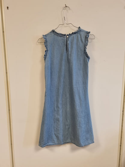 Guess denimkjole med blomsterbroderi – ca. 128