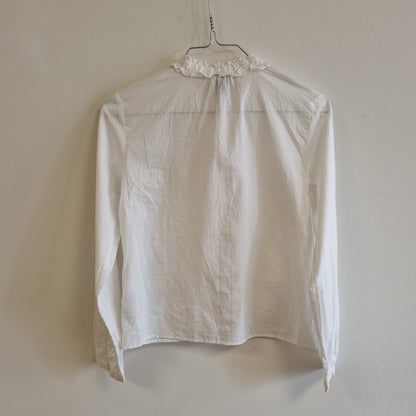 Hvit Zara-bluse med blonder - 140