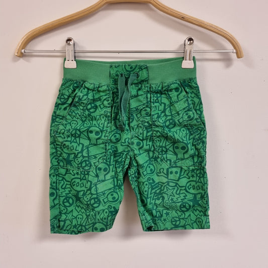 Grønn mønstret shorts - 92