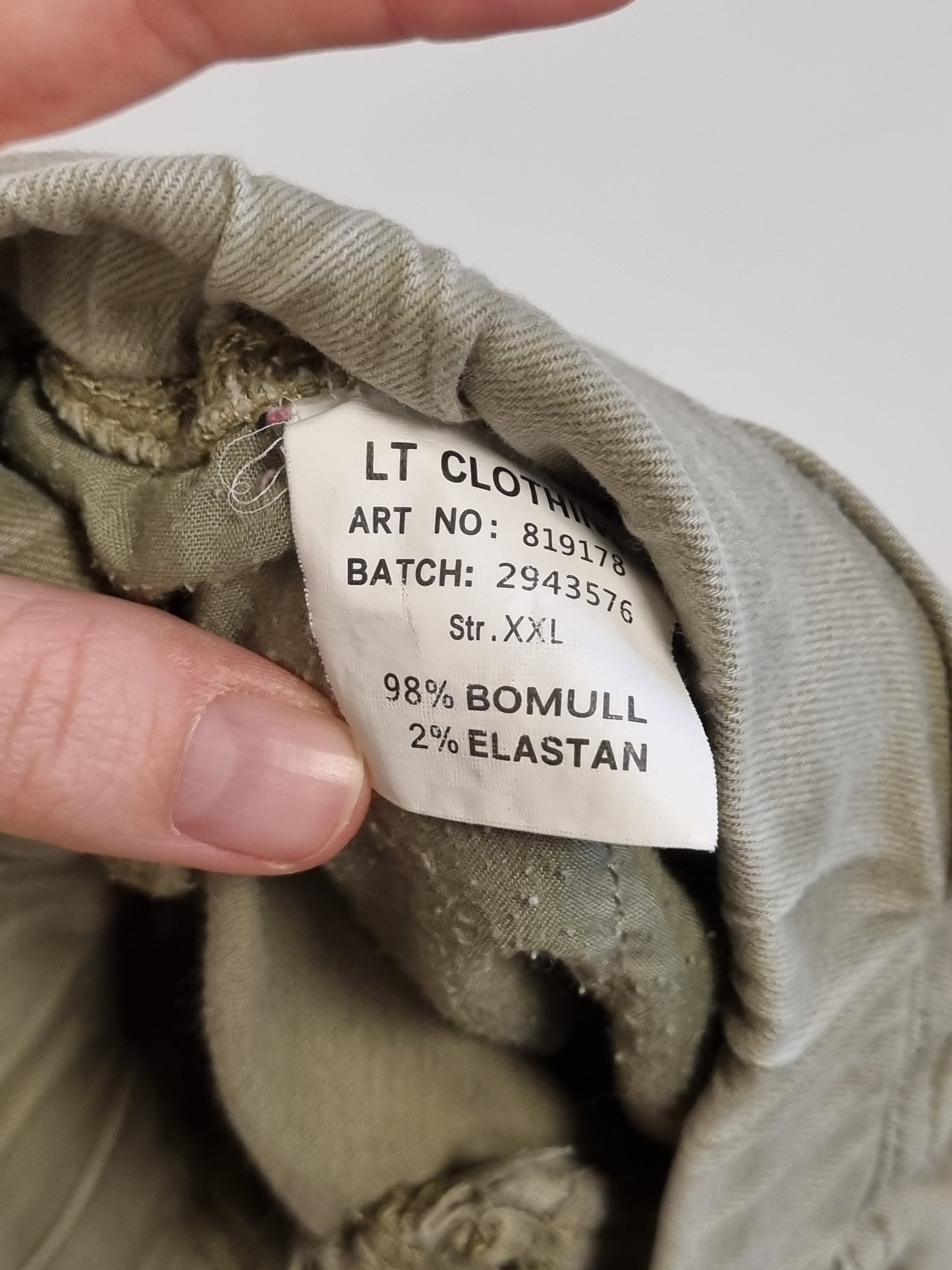 Lys beige cargobukse - XXL
