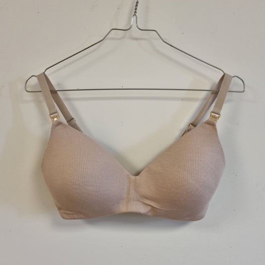 Beige ribbet amme-BH - 80C