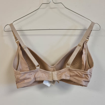 Beige ribbet amme-BH - 80C