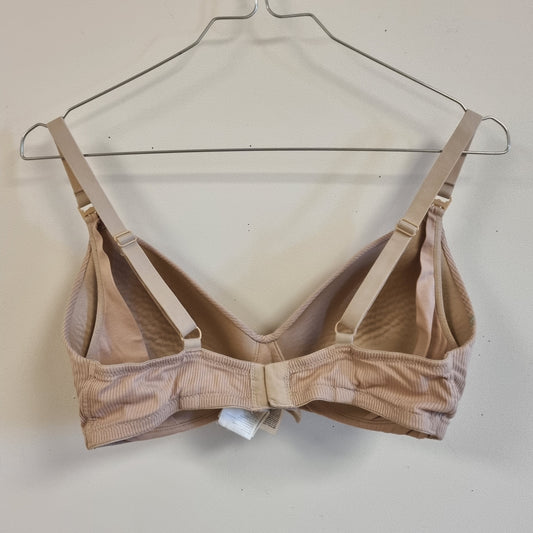Beige ribbet amme-BH - 80C