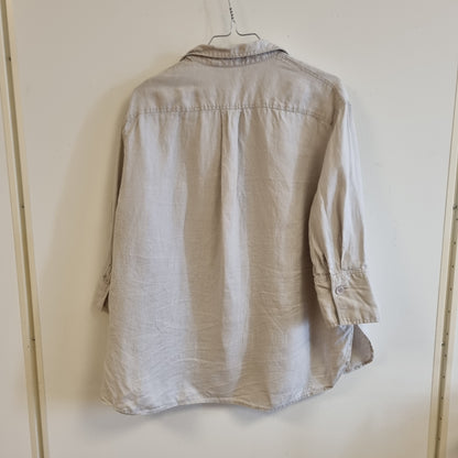 Lys grå linskjorte / Zara – M