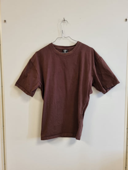 Brun oversized T-skjorte – M
