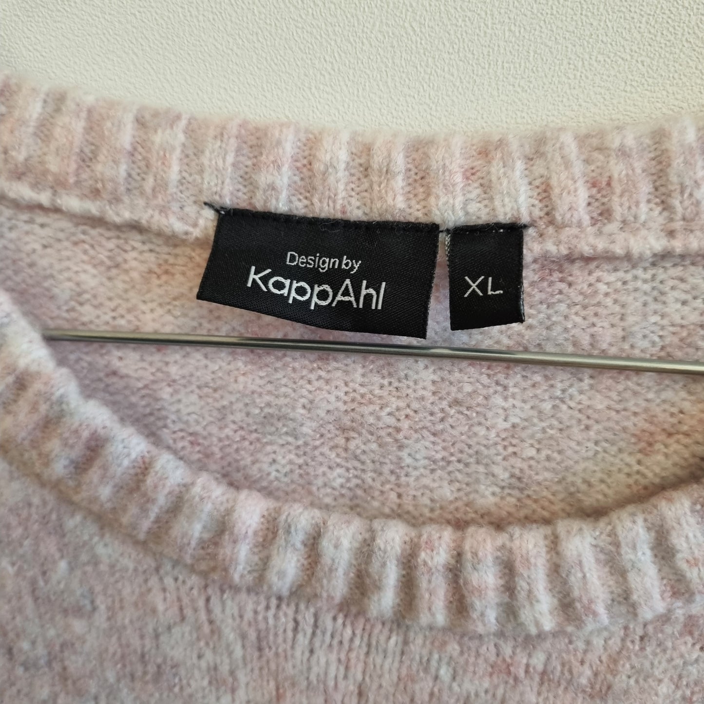 Lys rosa strikkevest – XL