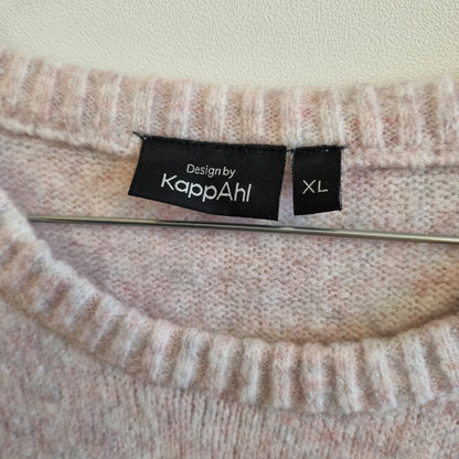 Lys rosa strikkevest – XL