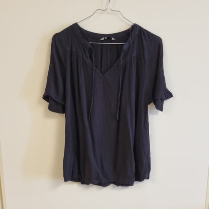 Svart bluse i viskose – S