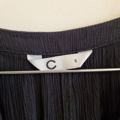 Svart bluse i viskose – S