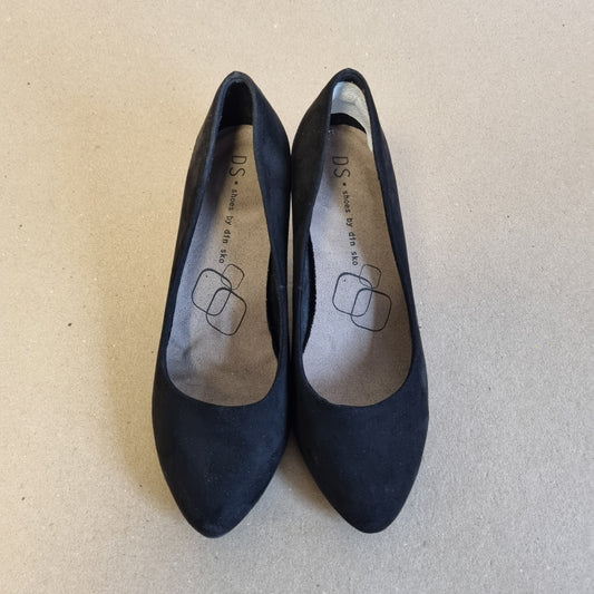 Svarte pumps i velur - 37