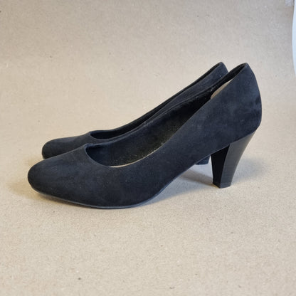 Svarte pumps i velur - 37