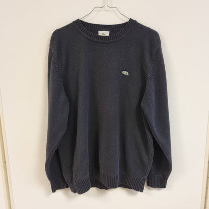 Vintage svart strikkegenser / Lacoste – L