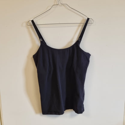 Svart amme-singlet - M