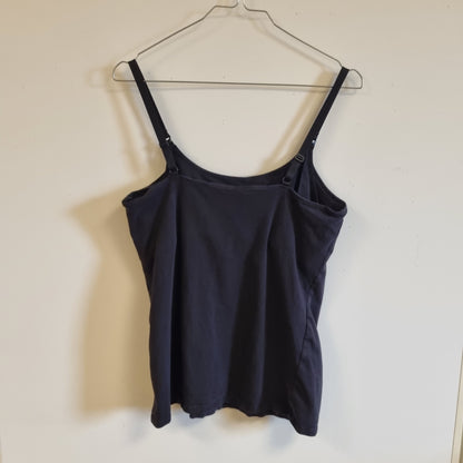 Svart amme-singlet - M