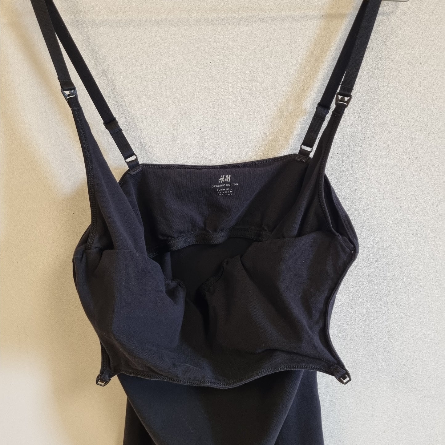 Svart amme-singlet - M