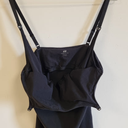 Svart amme-singlet - M