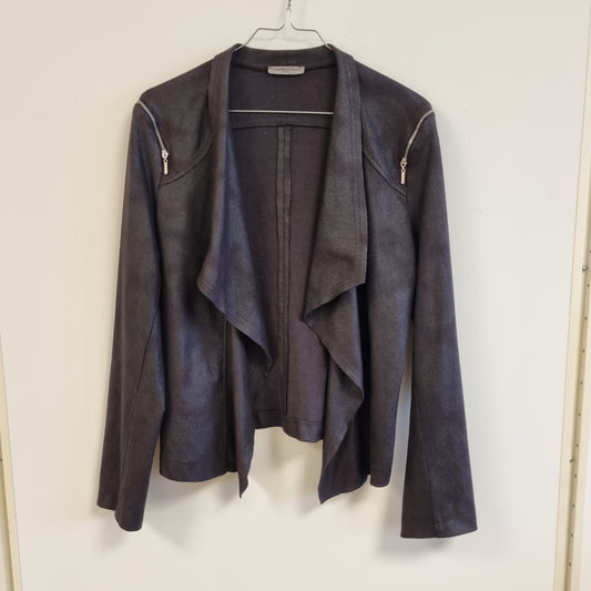 Vintage fransk jakke i skinnimitasjon - S/M