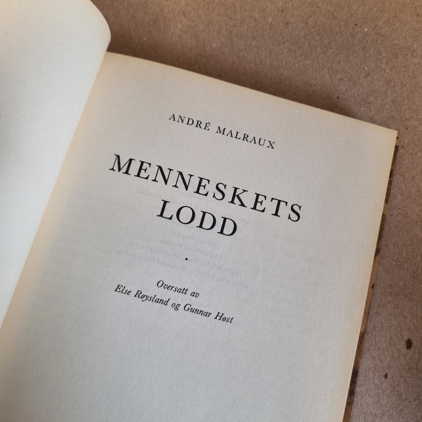 Menneskets lodd – André Malraux