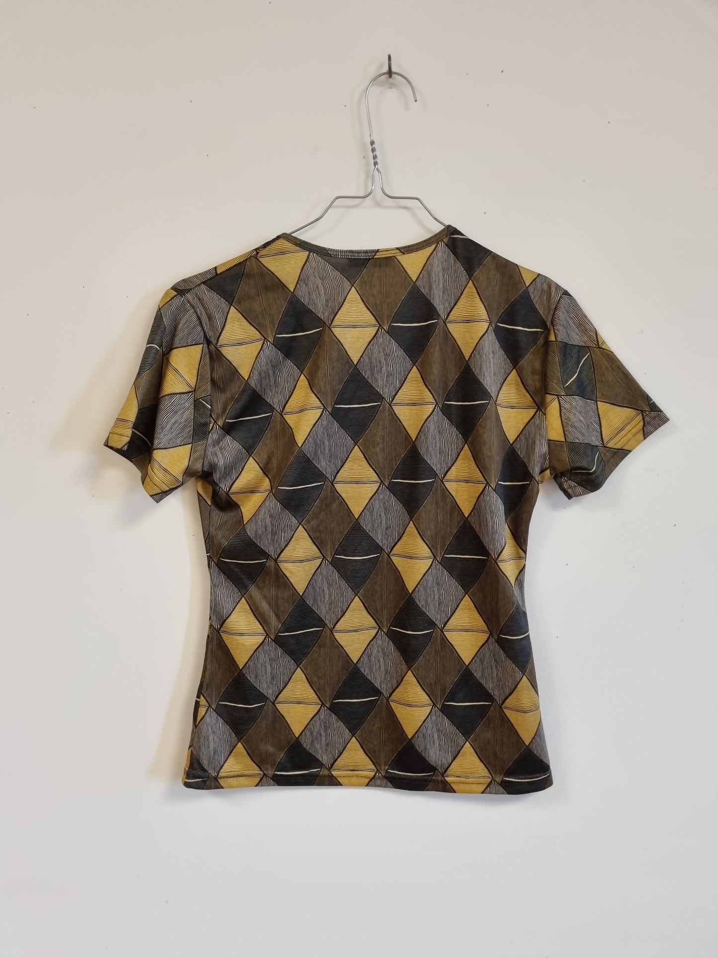 Vintage mønstret topp / Arc en Ciel – ca. S/M