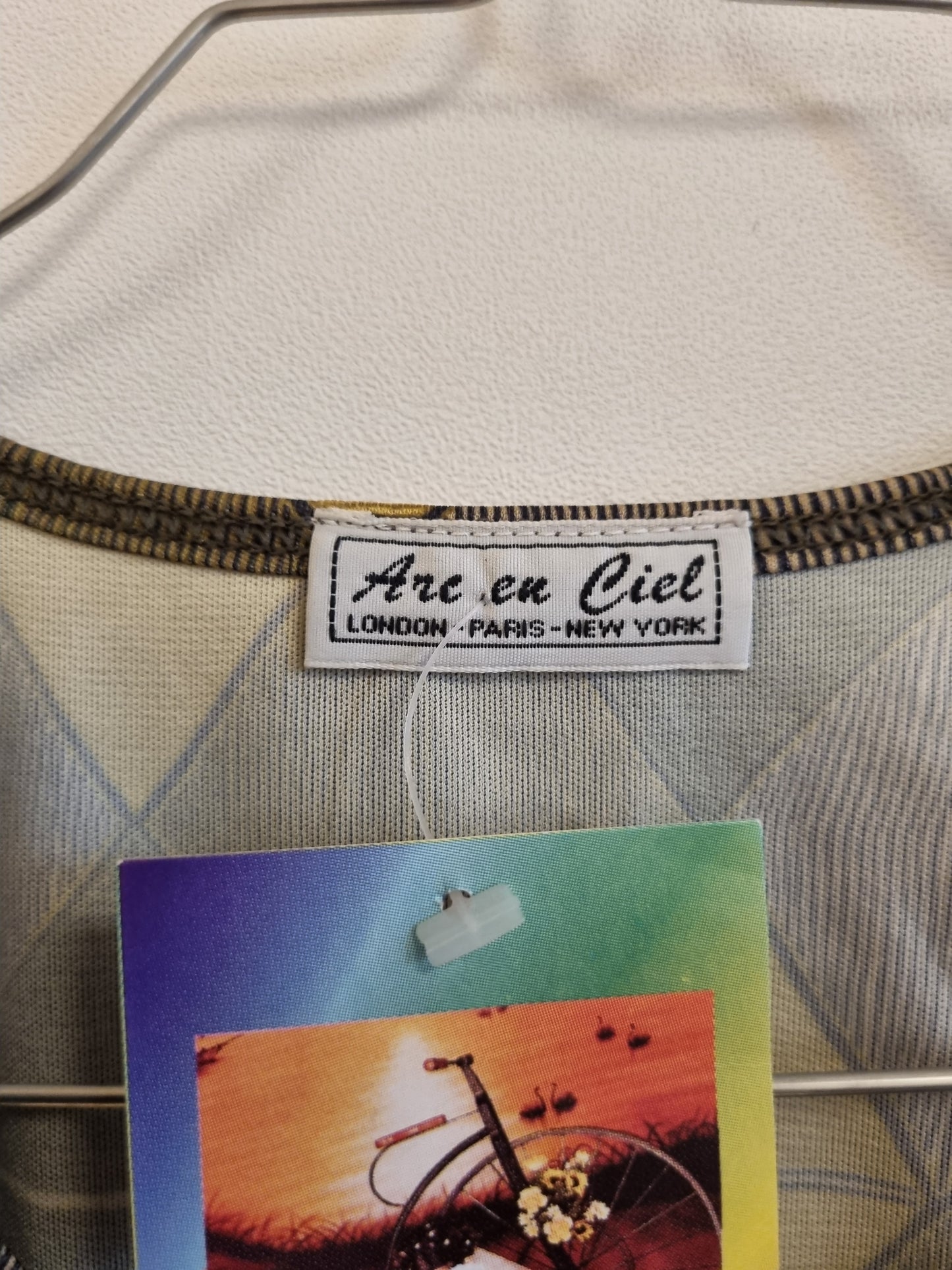 Vintage mønstret topp / Arc en Ciel – ca. S/M