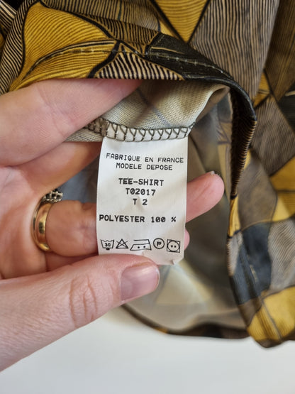 Vintage mønstret topp / Arc en Ciel – ca. S/M