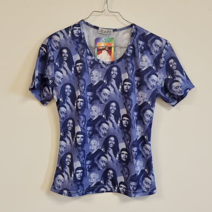 Vintage topp med portrettprint / Arc en Ciel – ca. S/M