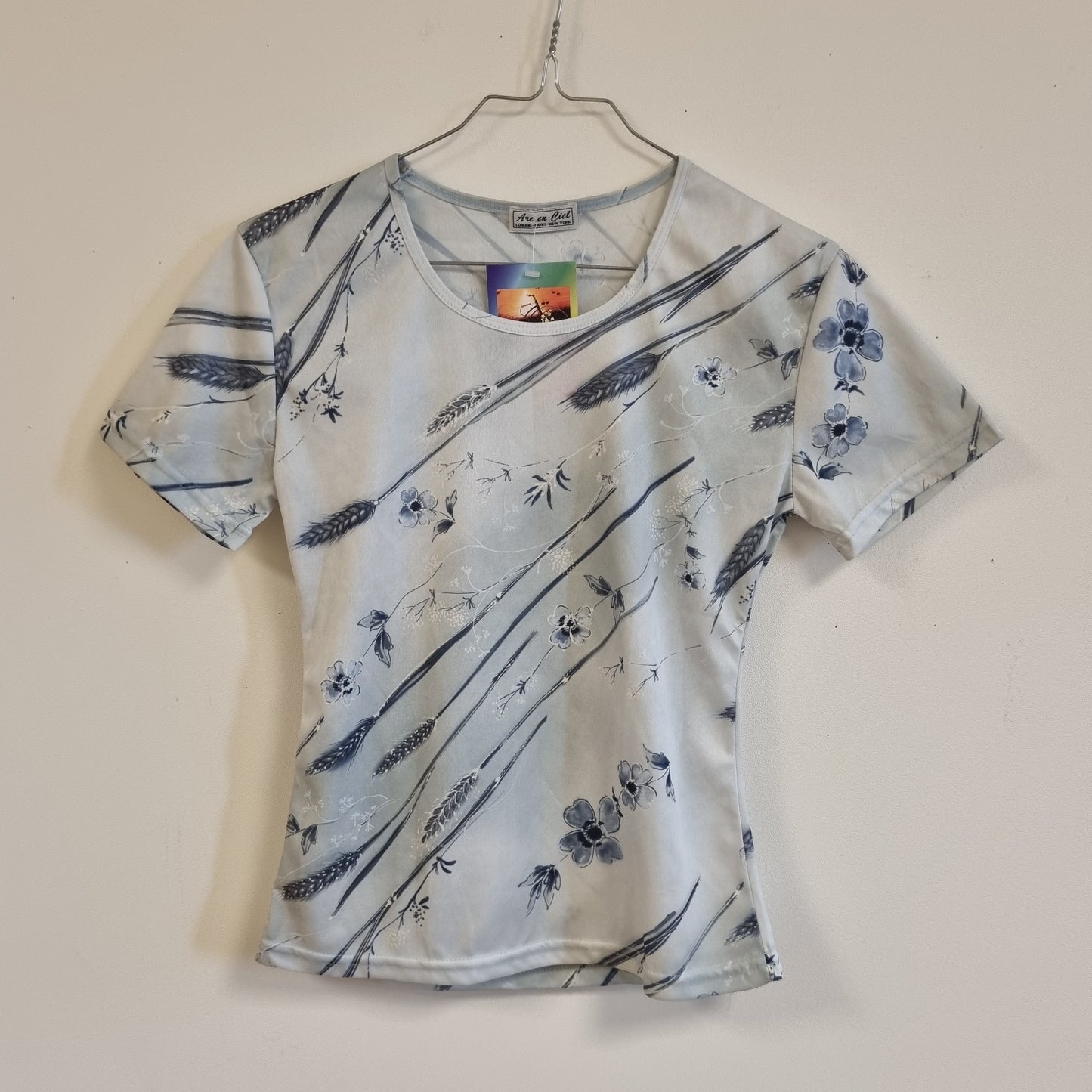 Vintage blomstret topp / Arc en Ciel – S