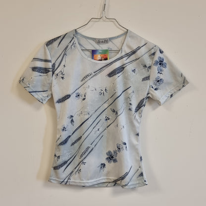 Vintage blomstret topp / Arc en Ciel – S