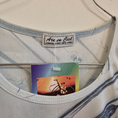 Vintage blomstret topp / Arc en Ciel – S
