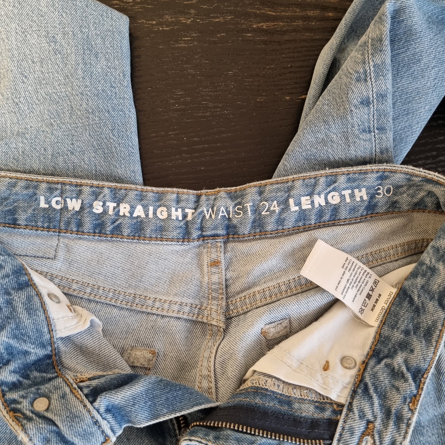 Never Denim Low Straight jeans – W24/L30