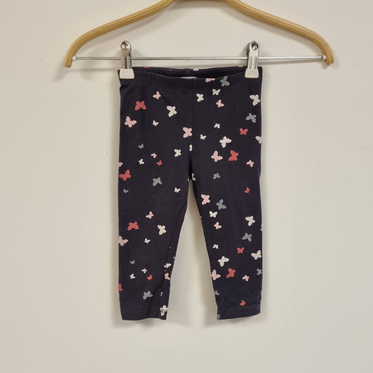 Mørk leggings med sommerfugler – 104