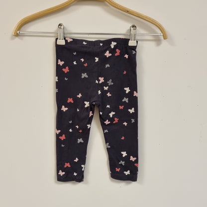 Mørk leggings med sommerfugler – 104