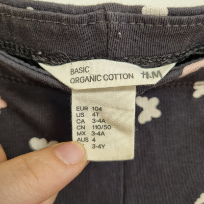 Mørk leggings med sommerfugler – 104