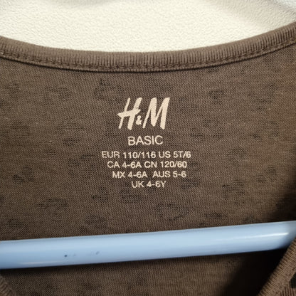 Brun kjole med leopardmønster – 110/116