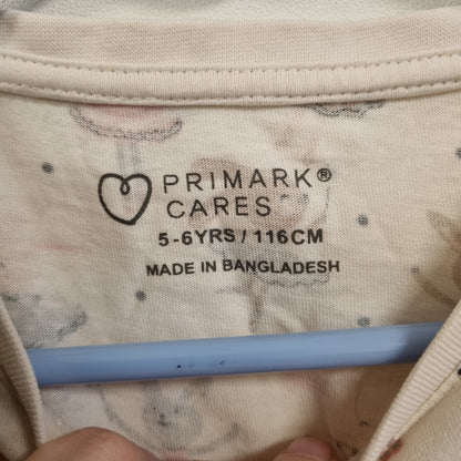 Kremhvit trøye med ballerinakaniner – 116