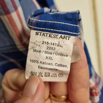 Rutete skjorte i 100% bomull – XXL