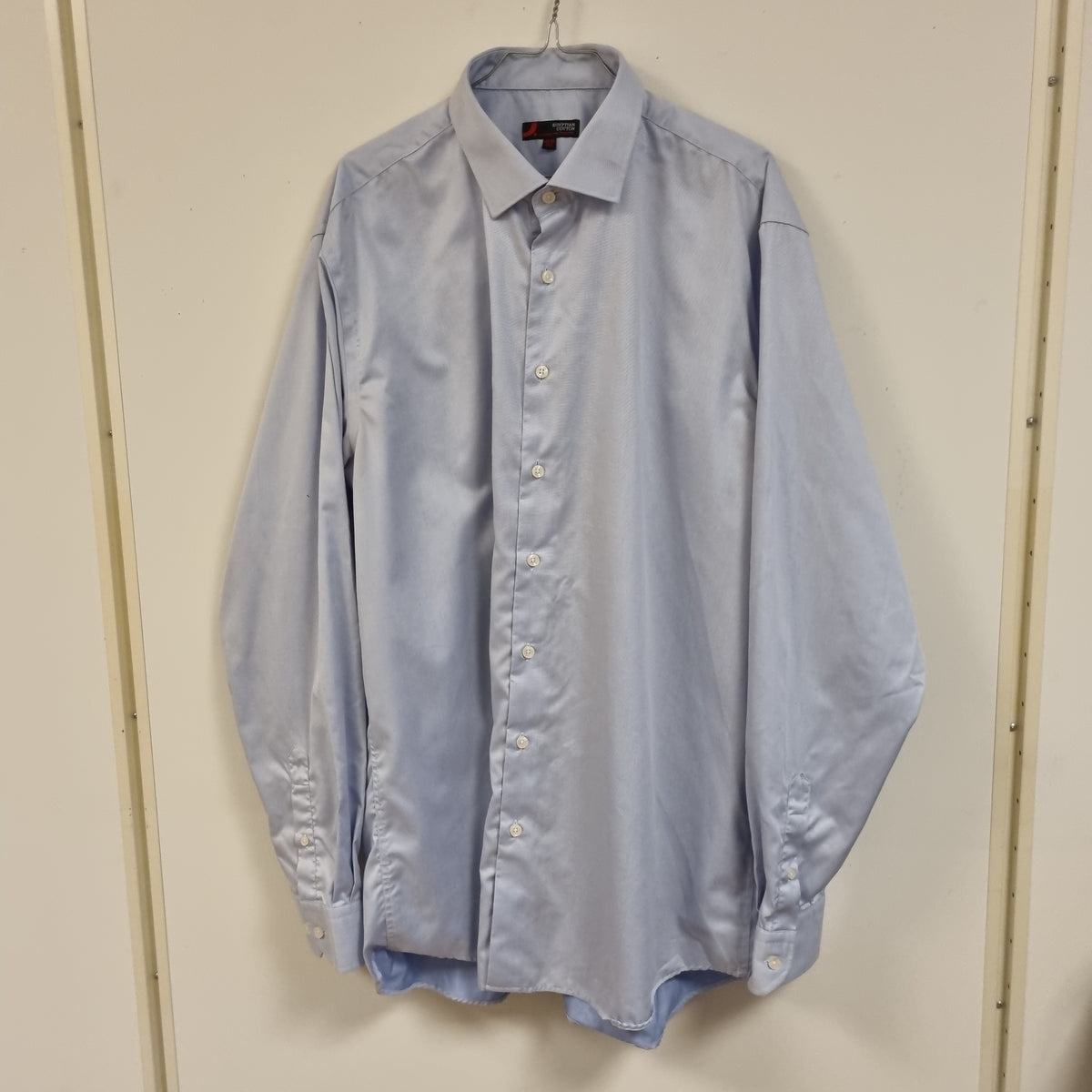 Lyseblå skjorte i 100% egyptisk bomull – 45/46 (2XL)