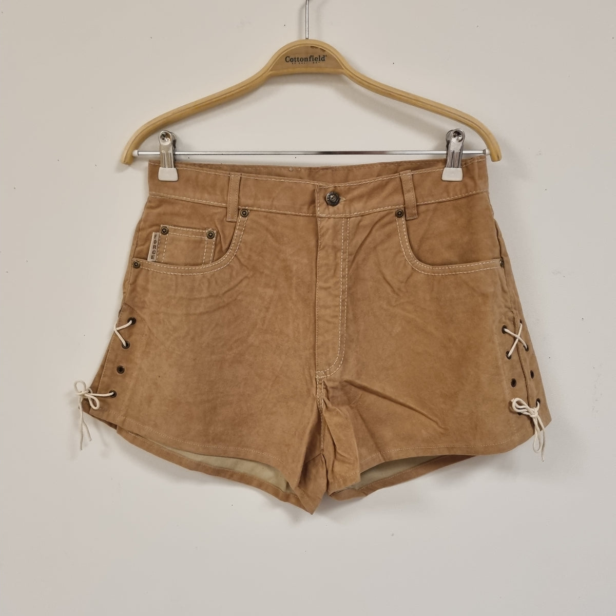 Vintage westernshorts med snøring – 42