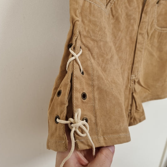 Vintage westernshorts med snøring – 36