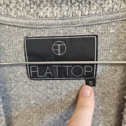 Lang grå oversized cardigan – S