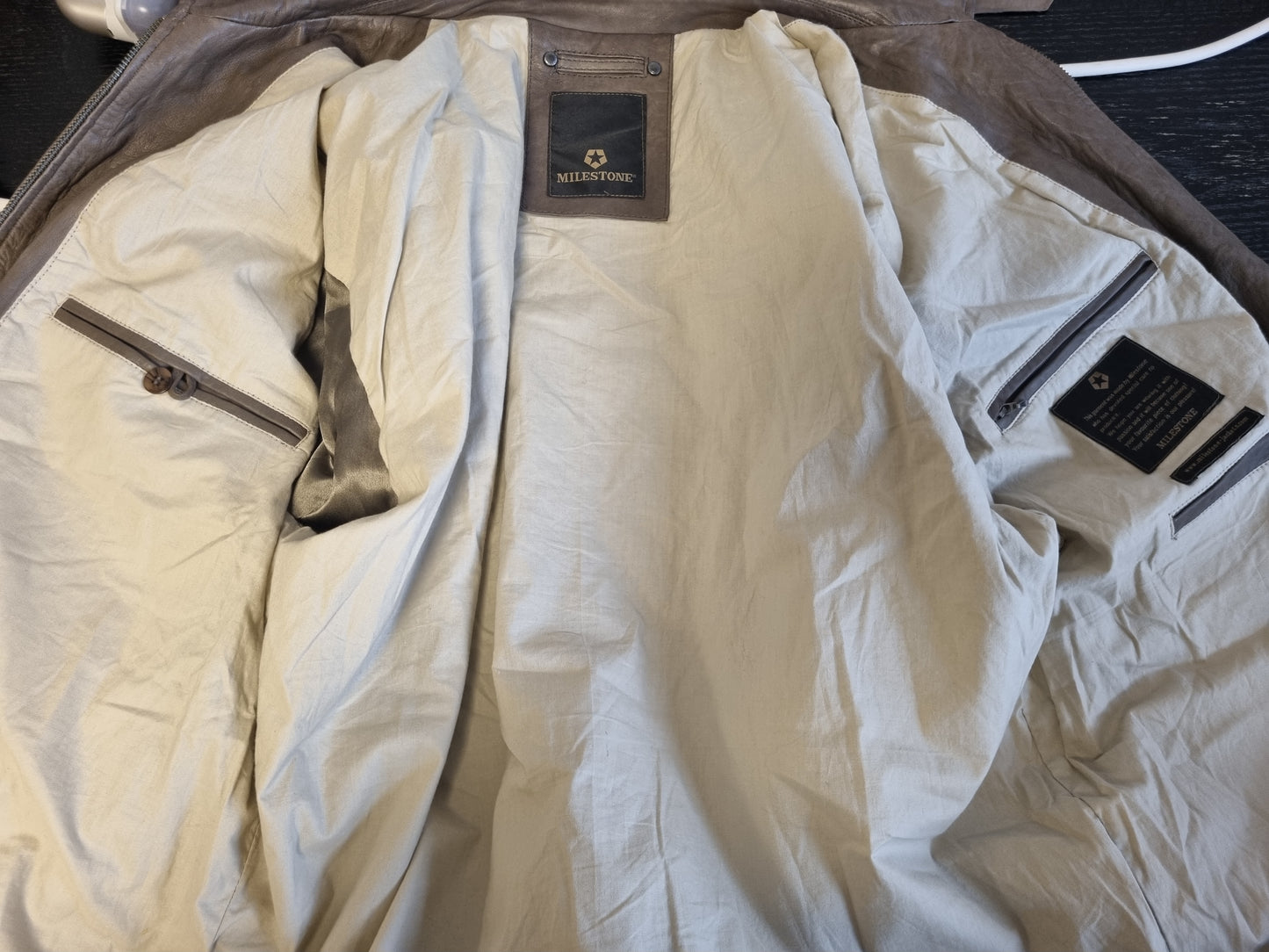 Milestone Quebeck skinnjakke / 100% lammeskinn – XL