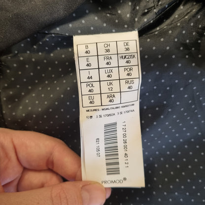 Promod fuskepelsbolero med satengbånd – 40