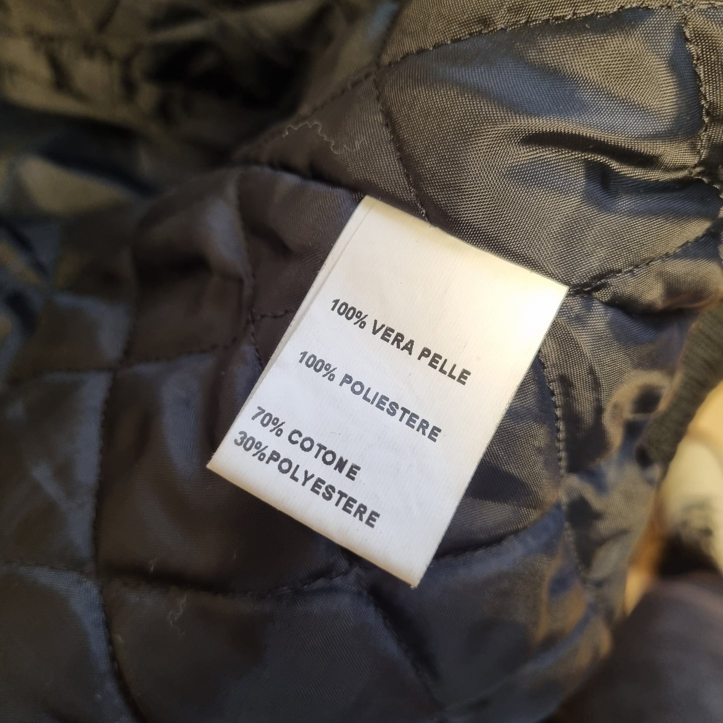 Y2K skinnjakke med fuskepels / 100% ekte skinn – S