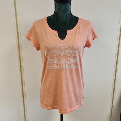 Levi’s T-skjorte med V-splitt / 100% bomull – S