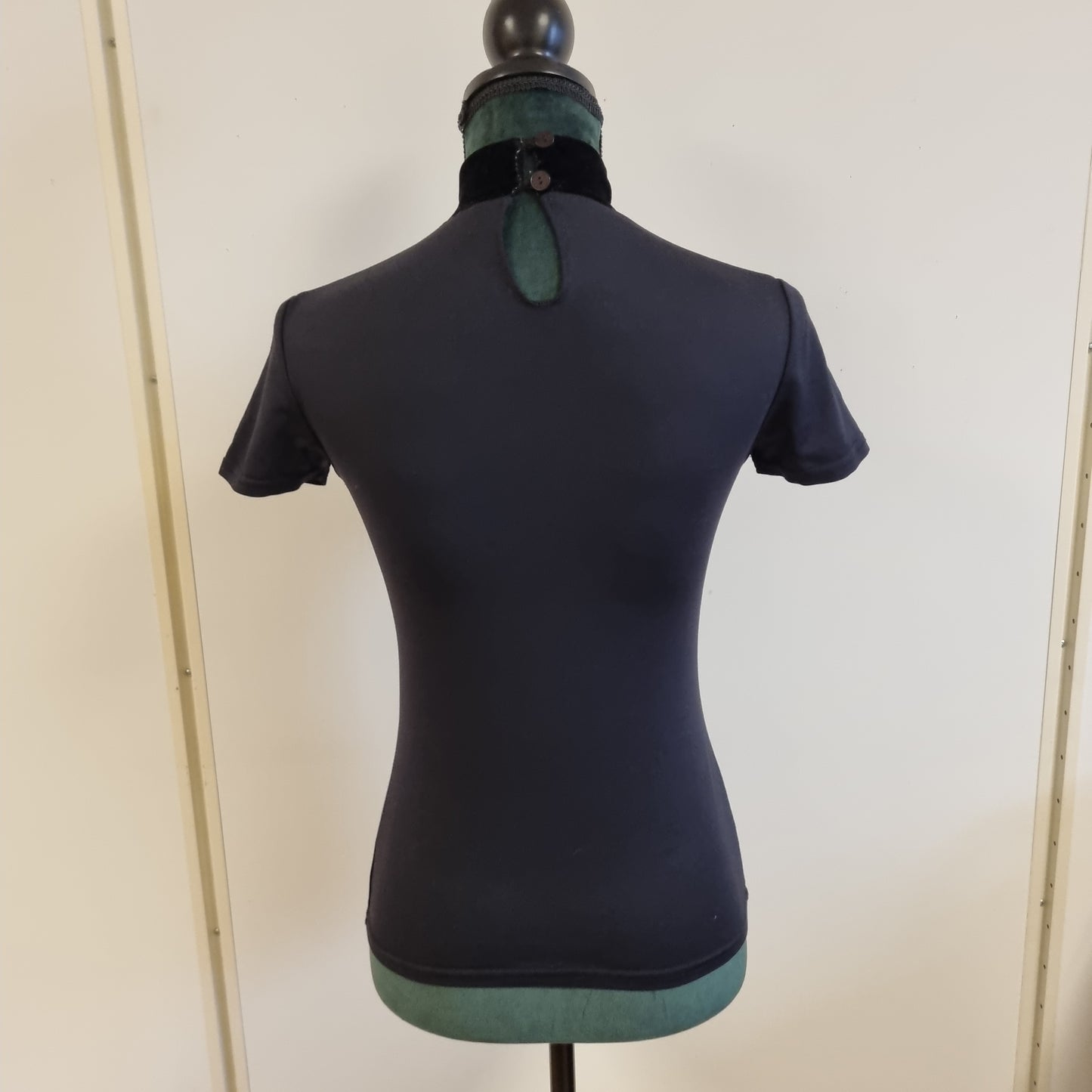 Vintage 90s Morgan De Toi topp med fløyel – XS/S