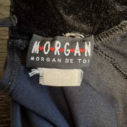 Vintage 90s Morgan De Toi topp med fløyel – XS/S