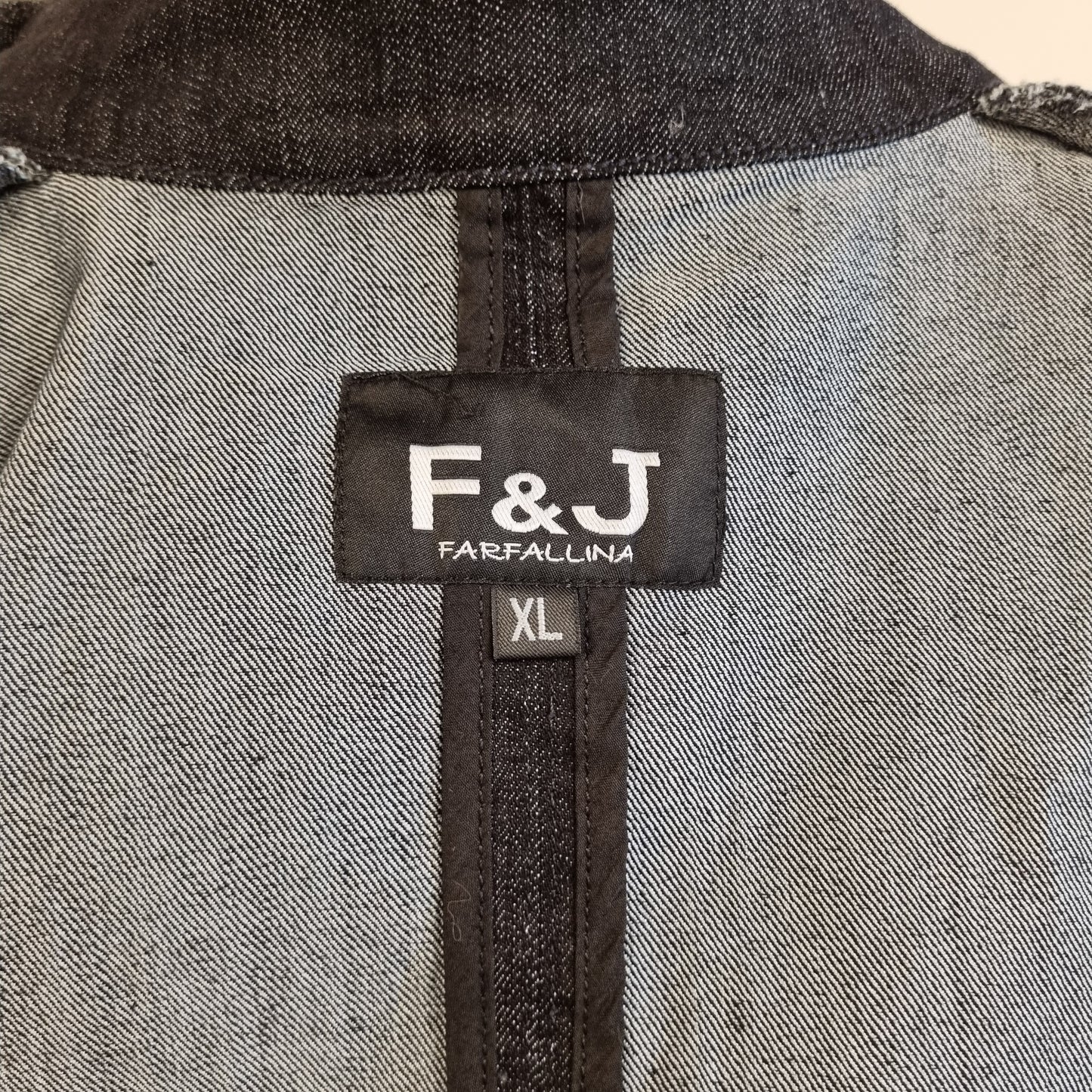 Vintage Farfallina figursydd denimjakke – M