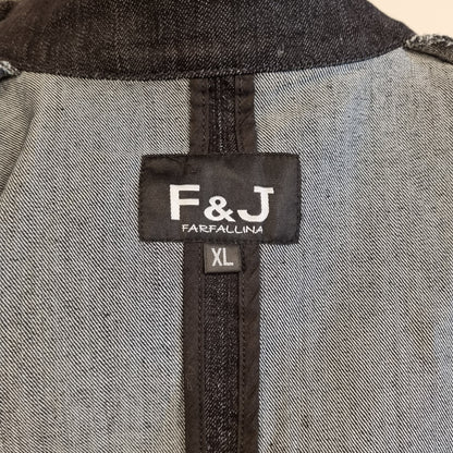 Vintage Farfallina figursydd denimjakke – M